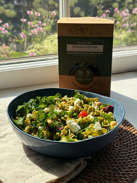 High-Fibre Greek Pasta Salad