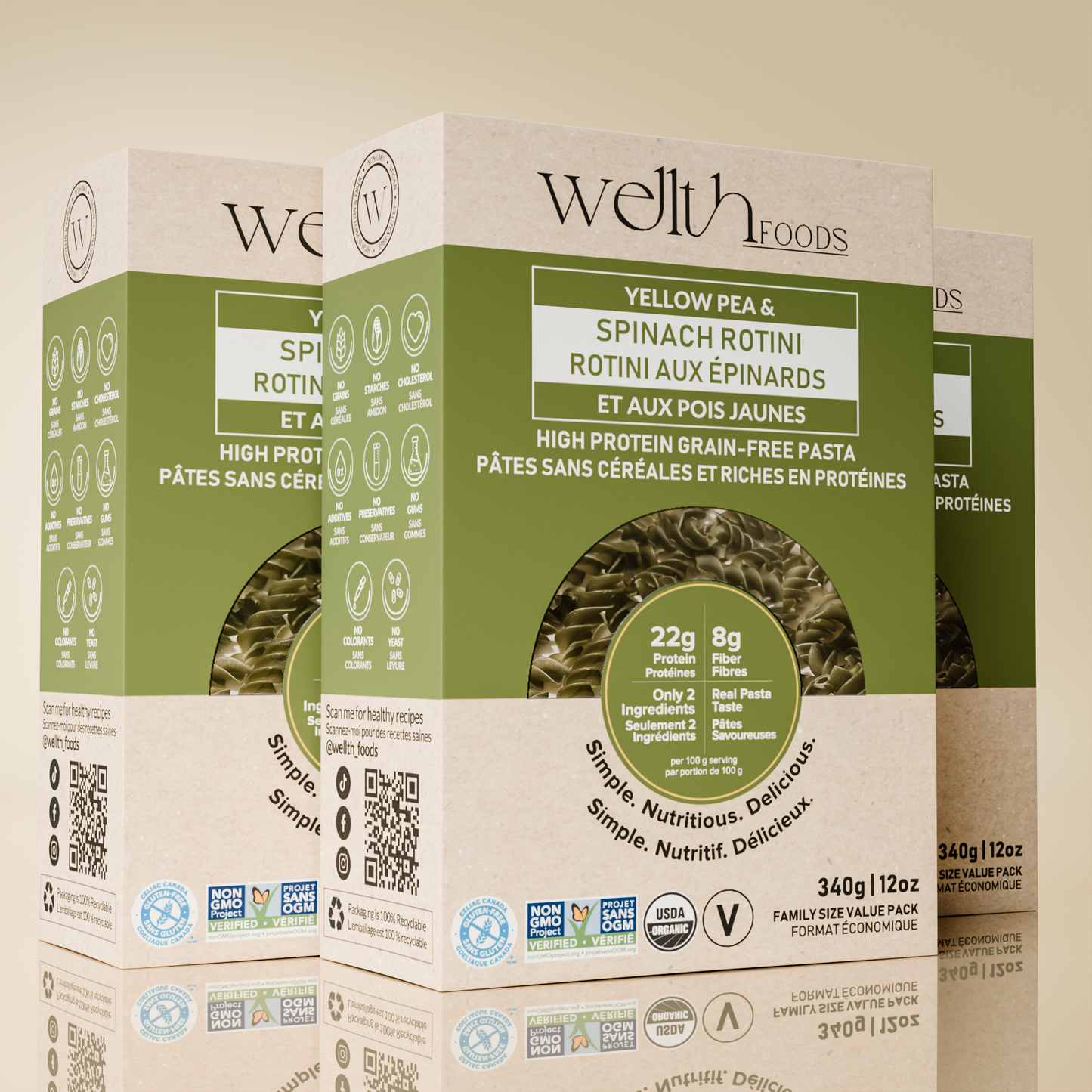 Yellow Pea Rotini | High Protein Grain-Free Pasta