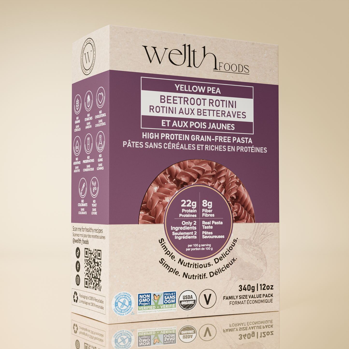 Yellow Pea Rotini | High Protein Grain-Free Pasta
